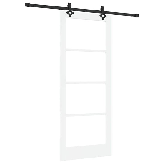 vidaXL Sliding Door ORKDAL 83 x 202 cm Solid Pine Wood and Glass 2