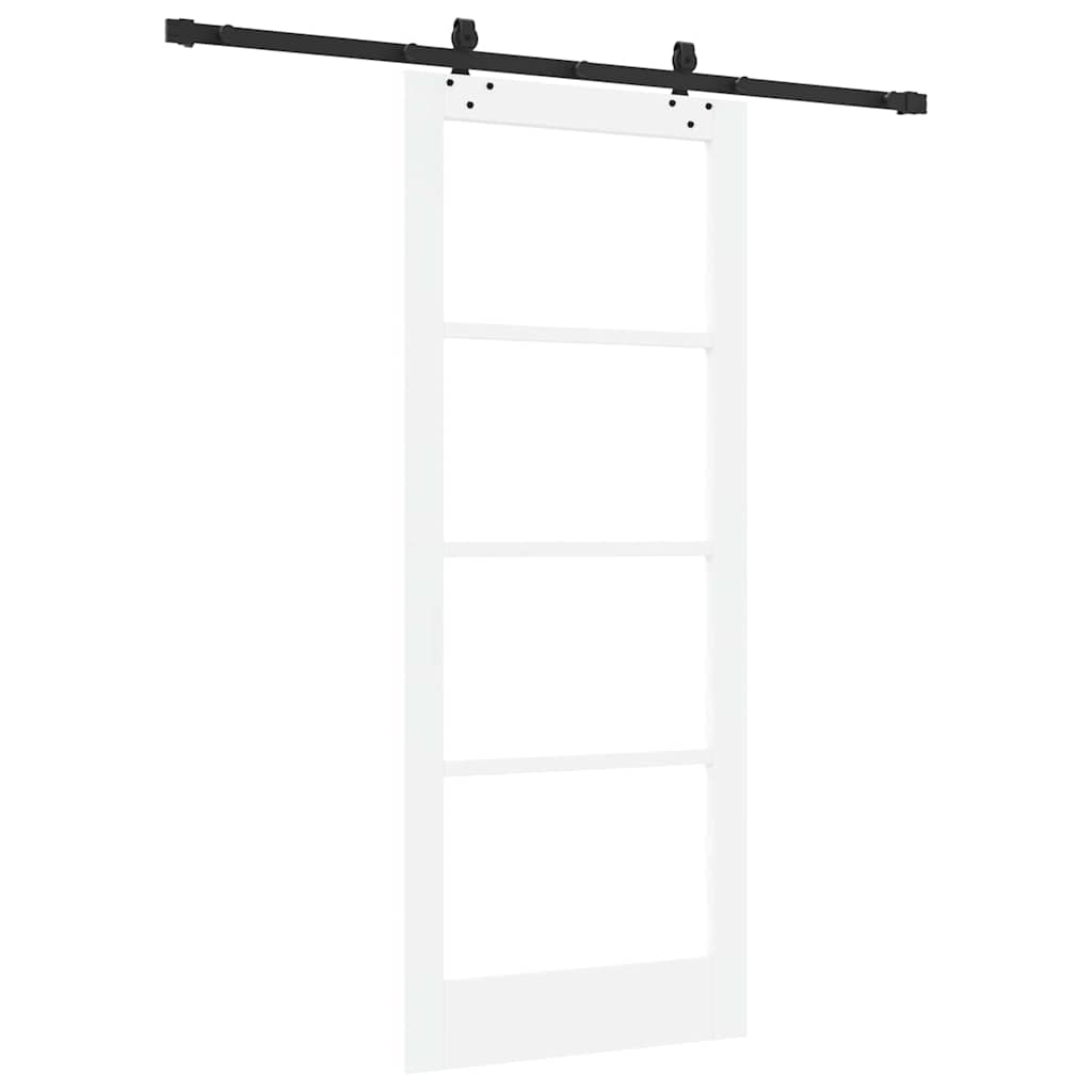 vidaXL Sliding Door ORKDAL 83 x 202 cm Solid Pine Wood and Glass 6