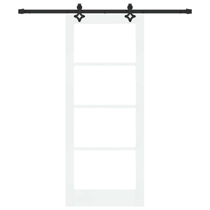 vidaXL Sliding Door ORKDAL 83 x 202 cm Solid Pine Wood and Glass 4