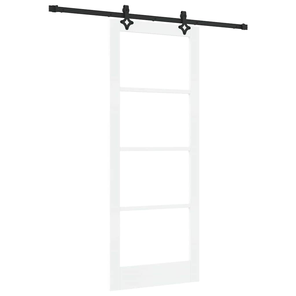 vidaXL Sliding Door ORKDAL 83 x 211 cm Solid Pine Wood and Glass 2