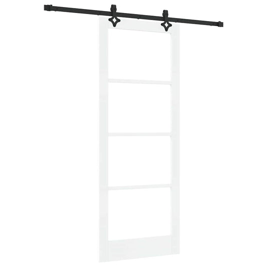 vidaXL Sliding Door ORKDAL 83 x 211 cm Solid Pine Wood and Glass 2