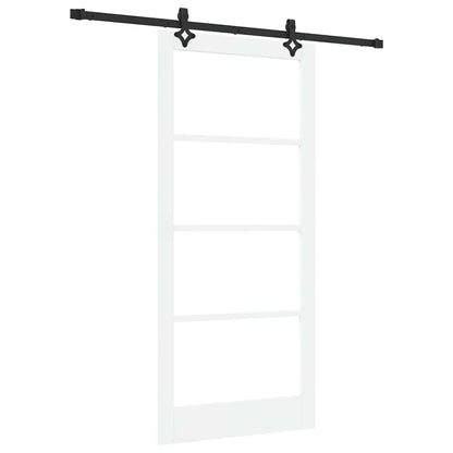 vidaXL Sliding Door ORKDAL 93 x 202 cm Solid Pine Wood and Glass 2