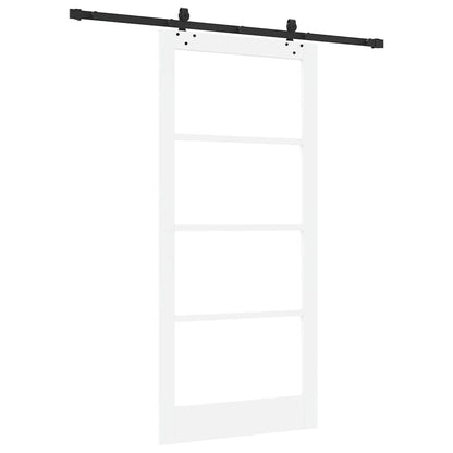 vidaXL Sliding Door ORKDAL 93 x 202 cm Solid Pine Wood and Glass 6