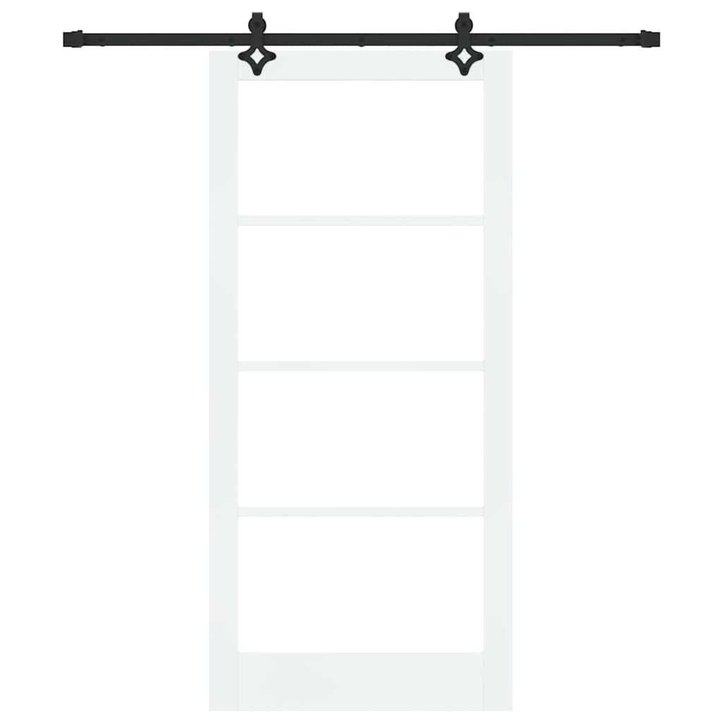 vidaXL Sliding Door ORKDAL 93 x 202 cm Solid Pine Wood and Glass 4