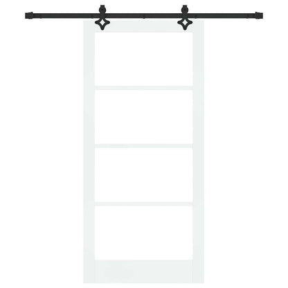 vidaXL Sliding Door ORKDAL 93 x 202 cm Solid Pine Wood and Glass 4