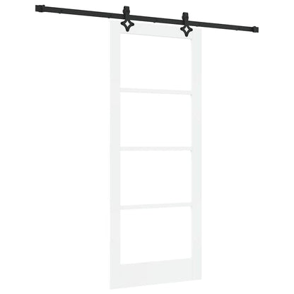 vidaXL Sliding Door ORKDAL 83 x 202 cm Solid Pine Wood and Glass 2