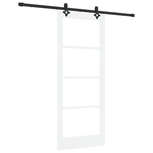 vidaXL Sliding Door ORKDAL 83 x 202 cm Solid Pine Wood and Glass 2