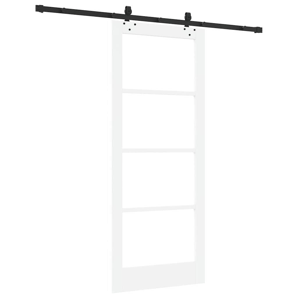 vidaXL Sliding Door ORKDAL 83 x 202 cm Solid Pine Wood and Glass 6