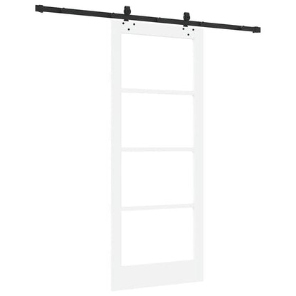 vidaXL Sliding Door ORKDAL 83 x 202 cm Solid Pine Wood and Glass 6