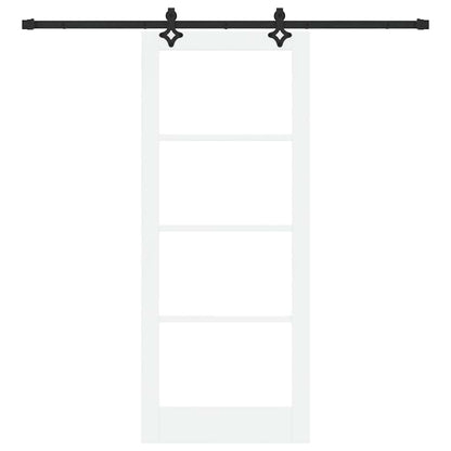 vidaXL Sliding Door ORKDAL 83 x 202 cm Solid Pine Wood and Glass 4