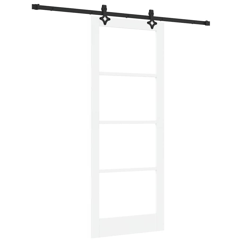 vidaXL Sliding Door ORKDAL 83 x 211 cm Solid Pine Wood and Glass 2