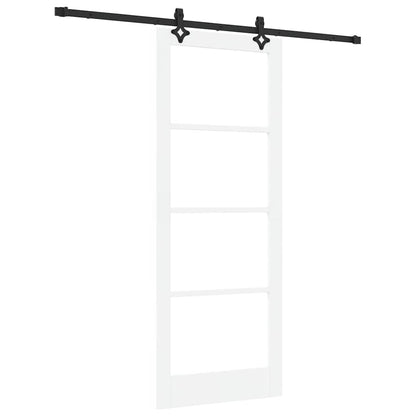 vidaXL Sliding Door ORKDAL 83 x 211 cm Solid Pine Wood and Glass 2