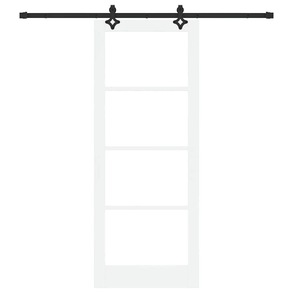 vidaXL Sliding Door ORKDAL 83 x 211 cm Solid Pine Wood and Glass 4