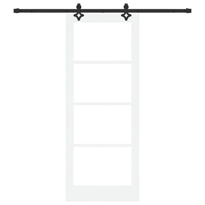 vidaXL Sliding Door ORKDAL 83 x 211 cm Solid Pine Wood and Glass 4