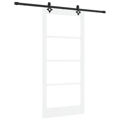 vidaXL Sliding Door ORKDAL 93 x 202 cm Solid Pine Wood and Glass 2