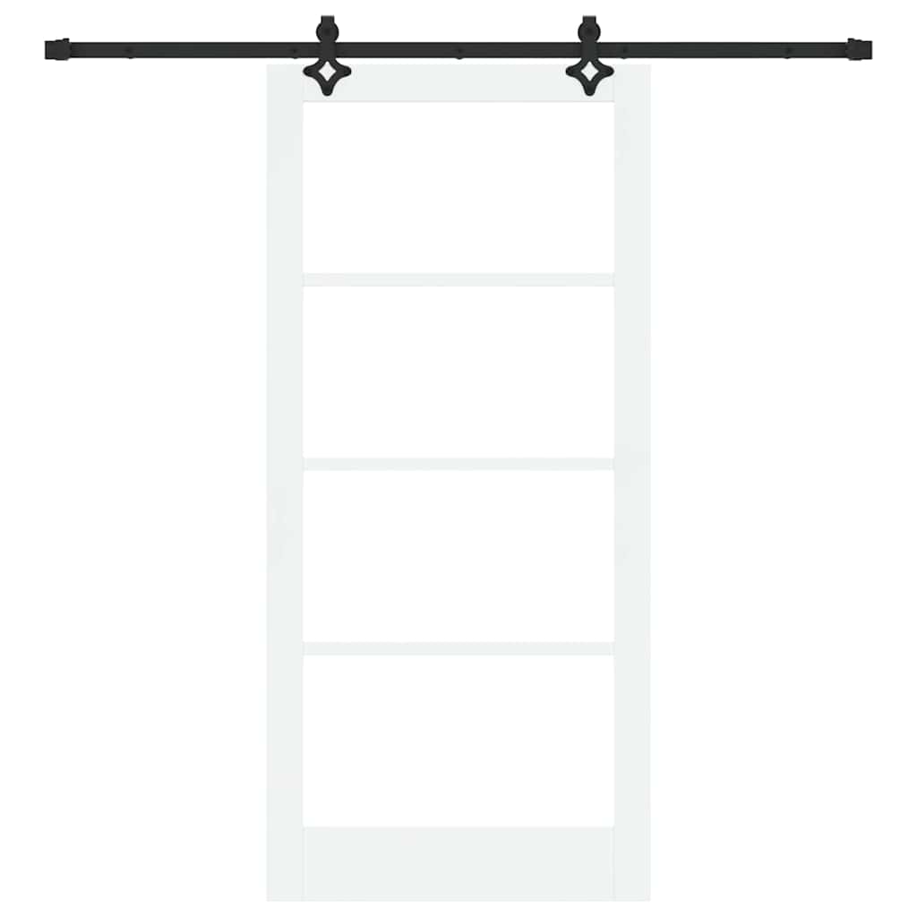 vidaXL Sliding Door ORKDAL 93 x 202 cm Solid Pine Wood and Glass 4