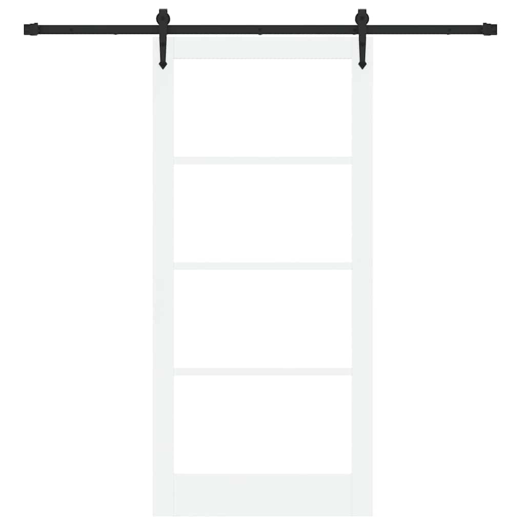 vidaXL Sliding Door 93 x 202 cm Solid Pine Wood and Glass 4