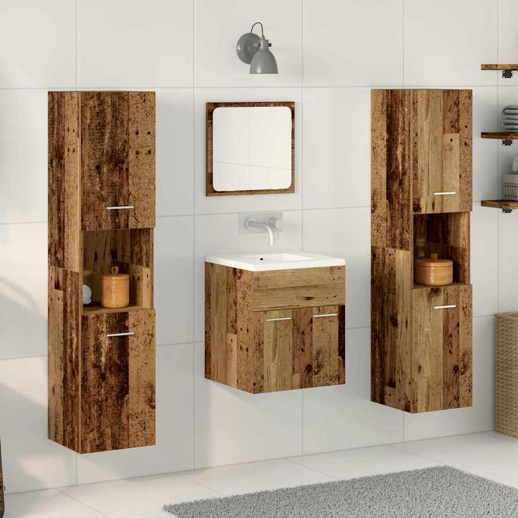 Bathroom Furniture Set Engineered Wood 41 x 38.5 x 46 cm Old wood