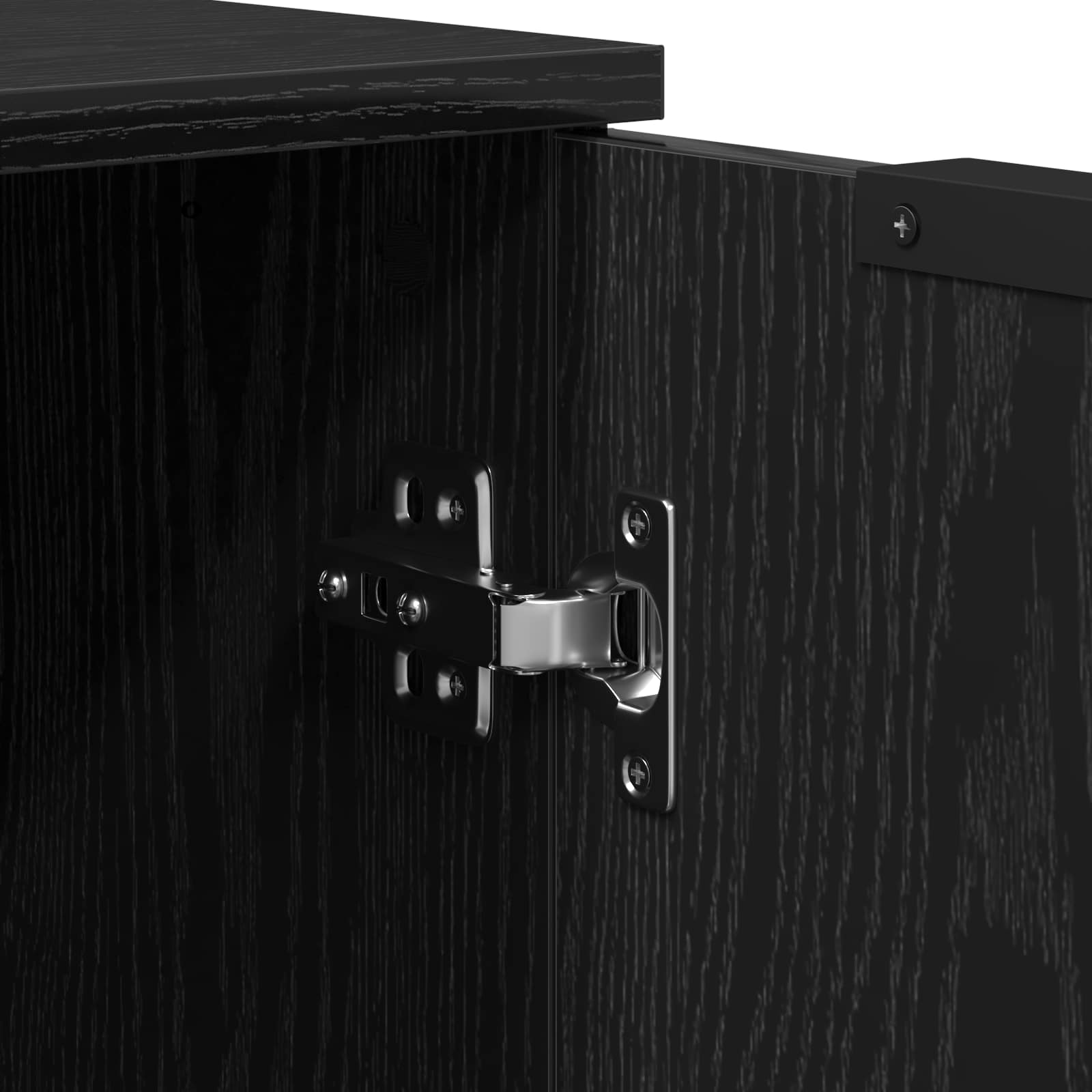 vidaXL Sideboard 3 pcs Black 70 x 41 x 75 cm Engineered Wood 6