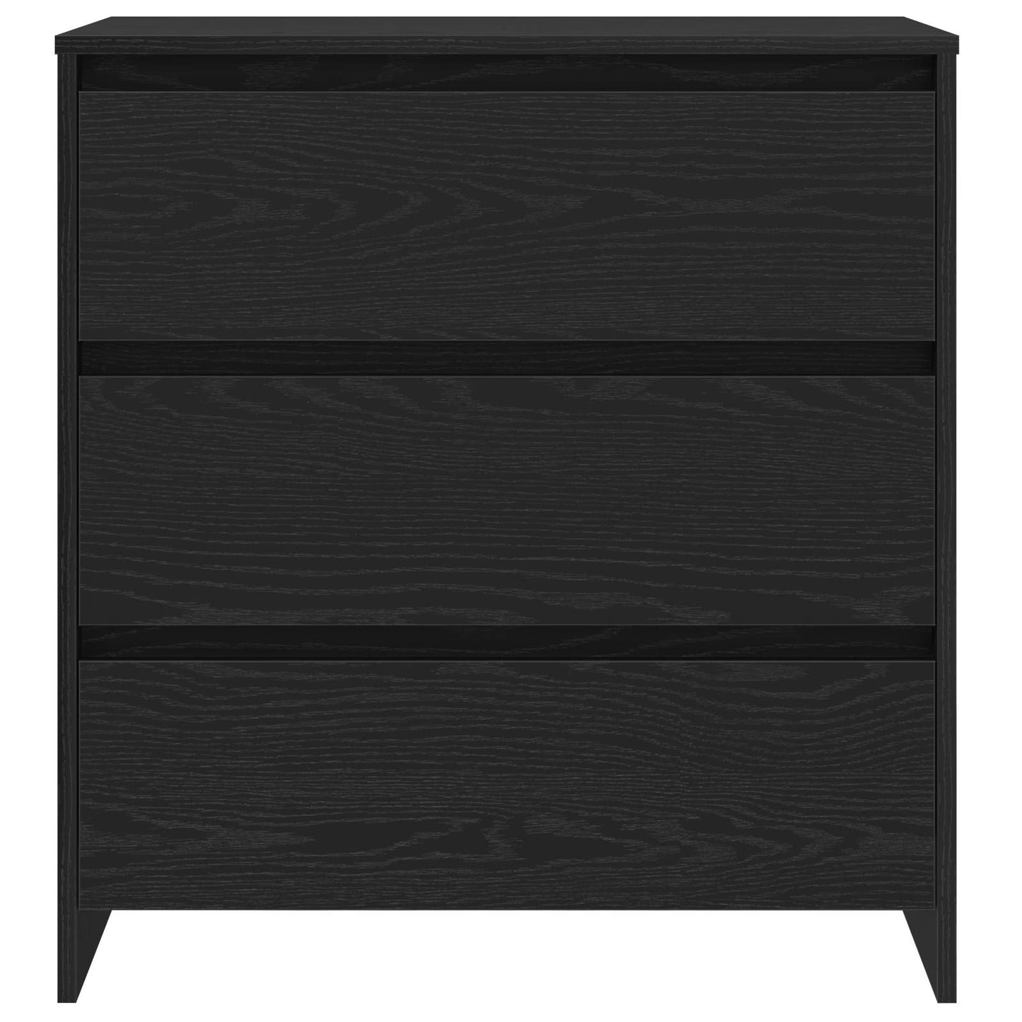 vidaXL Sideboard 3 pcs Black 70 x 41 x 75 cm Engineered Wood 4