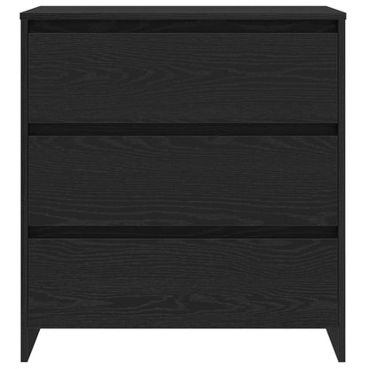vidaXL Sideboard 3 pcs Black 70 x 41 x 75 cm Engineered Wood 4