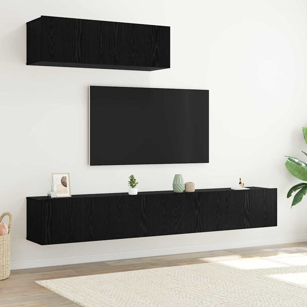 vidaXL 3 Piece TV Cabinet Set Engineered Wood Width 100 cm