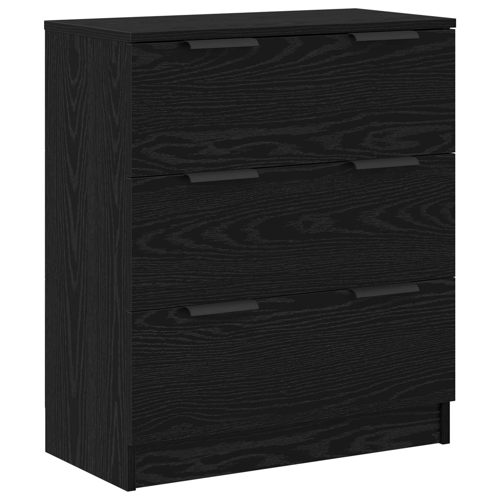 vidaXL Sideboard 3 pcs Black Oak 181 x 30 x 70 cm Engineered Wood 6