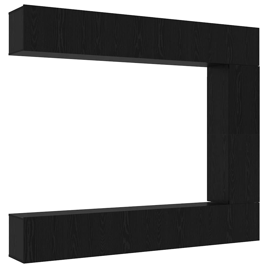 vidaXL TV Cabinet Set 5 pcs Black Oak Engineered Wood 2