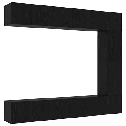 vidaXL TV Cabinet Set 5 pcs Black Oak Engineered Wood 2