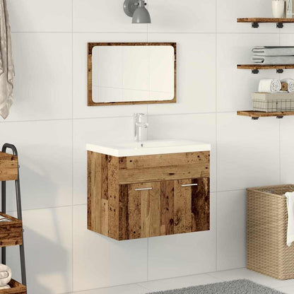 Bathroom Furniture Set Engineered Wood 60 x 38.5 x 46 cm Old wood