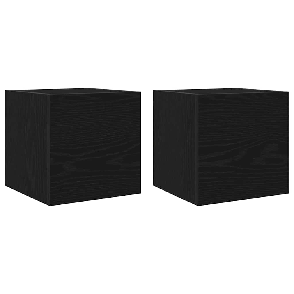vidaXL TV Cabinet Set 8 pcs Black Oak Engineered Wood 6