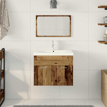 Sink Cabinet with Built-in Basin Engineered Wood 60 x 38.5 x 46 cm with faucet