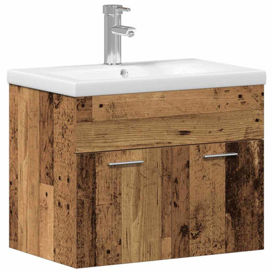 Sink Cabinet with Built-in Basin Engineered Wood 60 x 38.5 x 46 cm with faucet