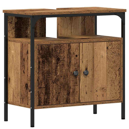 vidaXL Bathroom Furniture Set 3 pcs Old Wood Engineered Wood 6
