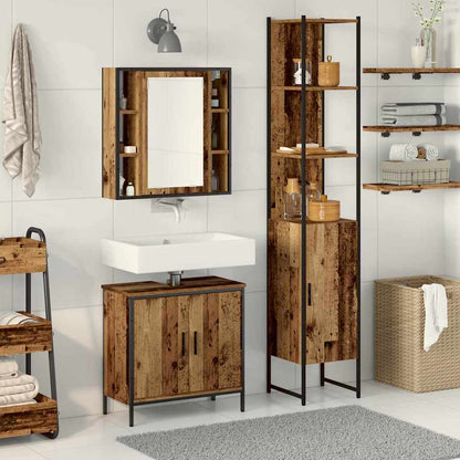 vidaXL Bathroom Vanity Units 3 pcs Brown 33 x 33 x 185.5 cm 1