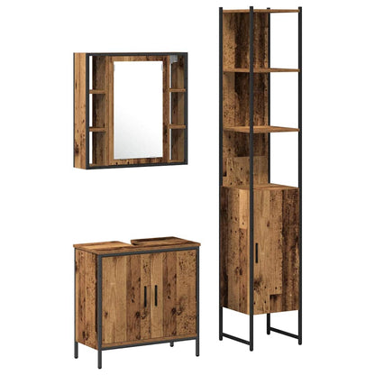 vidaXL Bathroom Vanity Units 3 pcs Brown 33 x 33 x 185.5 cm 2