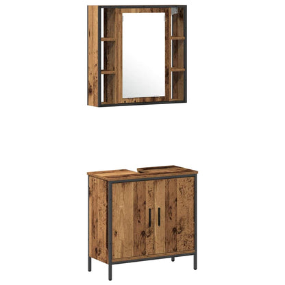 vidaXL Bathroom Vanity Units 3 pcs Brown 33 x 33 x 185.5 cm 6