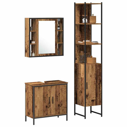 vidaXL Bathroom Vanity Units 3 pcs Brown 33 x 33 x 185.5 cm 3