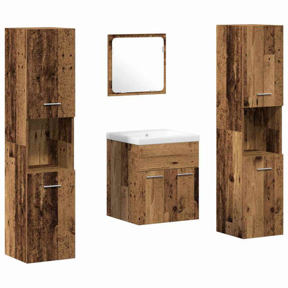 Bathroom Furniture Set Engineered Wood 41 x 38.5 x 46 cm Old wood