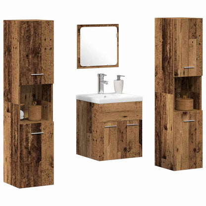 Bathroom Furniture Set Engineered Wood 41 x 38.5 x 46 cm Old wood