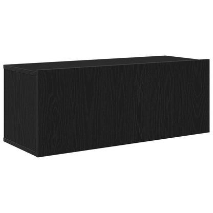 vidaXL TV Cabinet Set 7 pcs Black Oak Engineered Wood 5