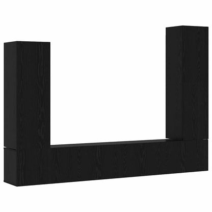 vidaXL TV Cabinet Set 4 pcs 30.5 x 30 x 110 cm Black Oak 2