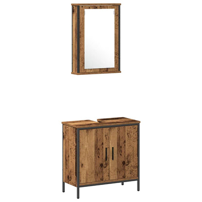 vidaXL Bathroom Furniture Set 4 pcs Brown Engineered wood 6