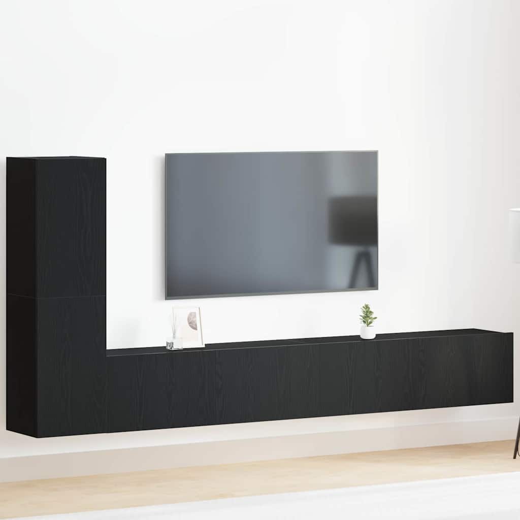 vidaXL TV Cabinet Set Engineered Wood Width 100 cm