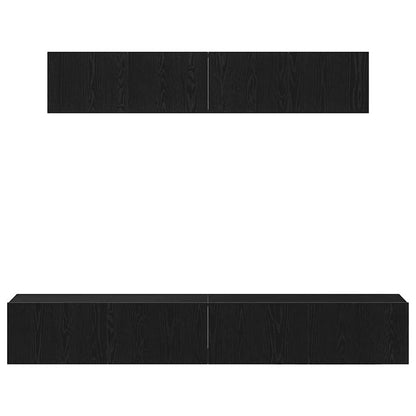 vidaXL TV Cabinet Set 4 pcs Black Oak 5