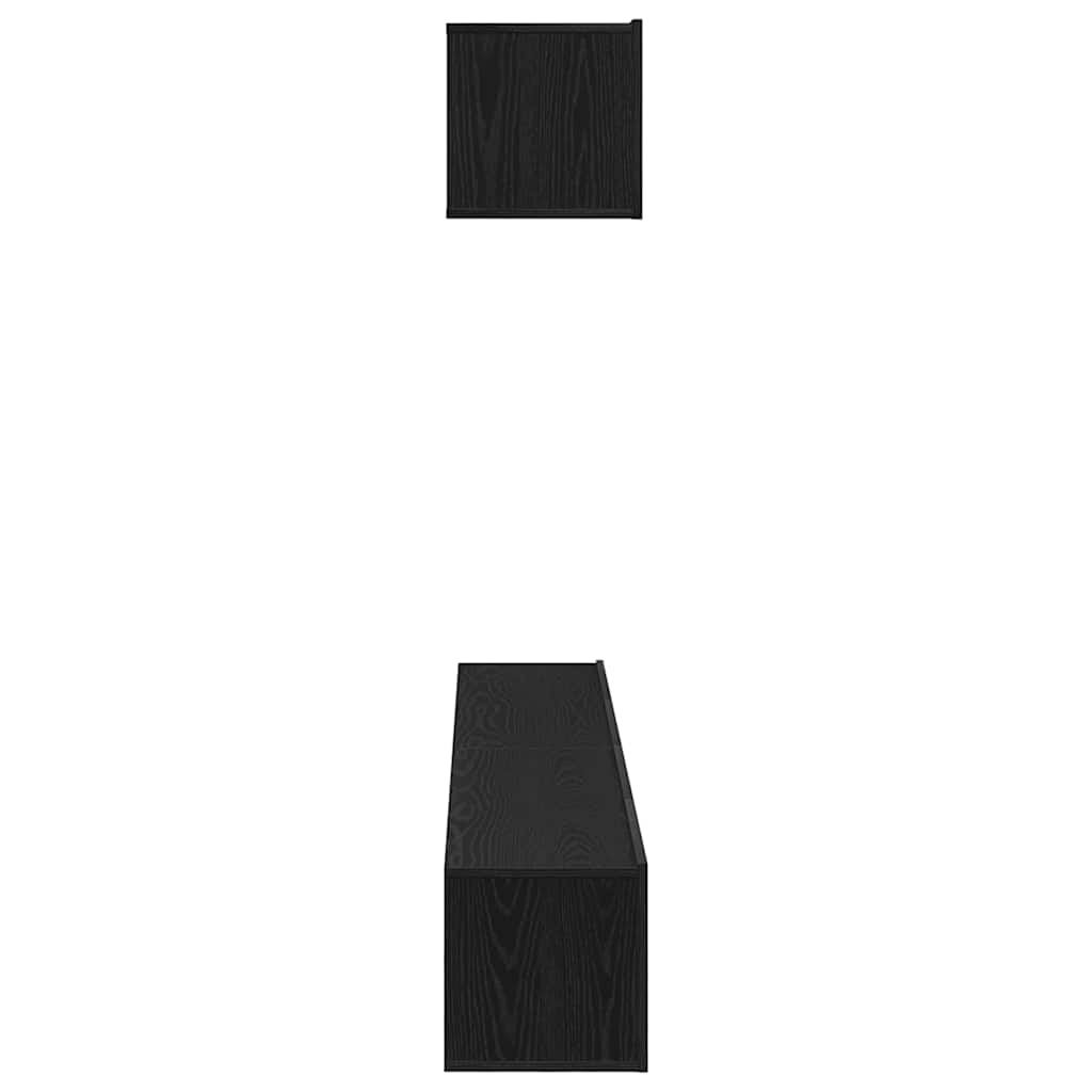 vidaXL TV Cabinet Set 4 pcs Black Oak 6