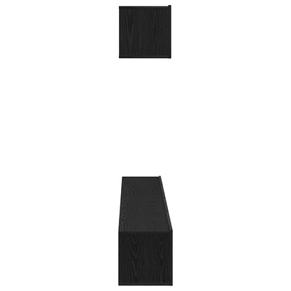 vidaXL TV Cabinet Set 4 pcs Black Oak 6