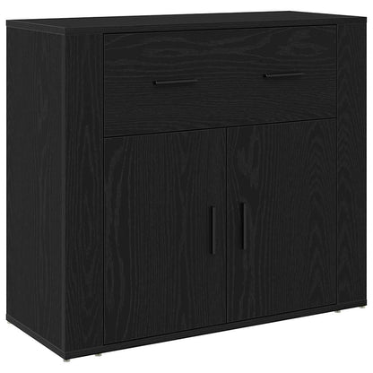 vidaXL Sideboard Black Oak 240 x 33 x 70 cm Engineered Wood 6
