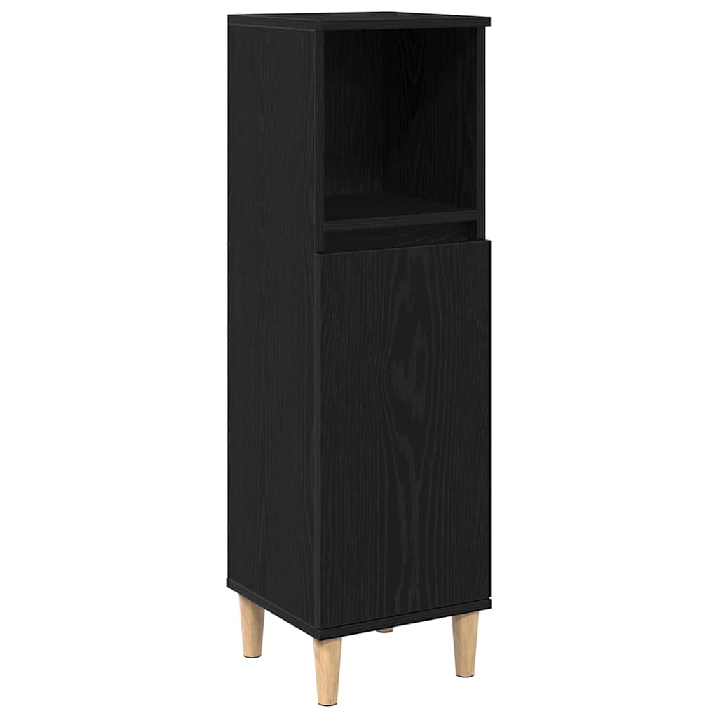 vidaXL Bathroom Furniture Set 3 pcs Black Oak 6