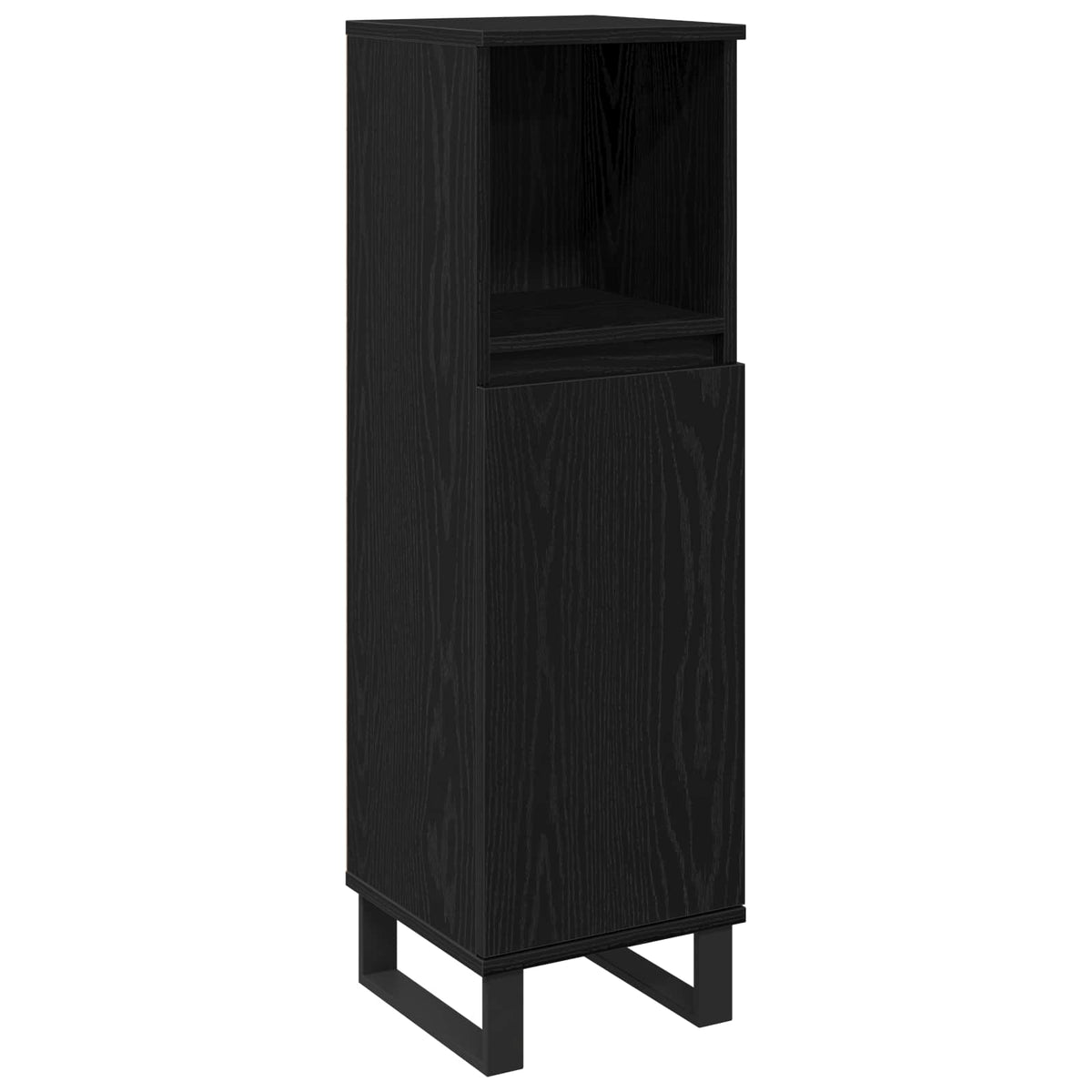 vidaXL Bathroom Furniture Set 3 pcs Black Oak 6